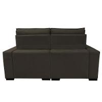 Sofá Retrátil e Reclinável 1,80m Molas Ensacadas e Costura Tripla Cama inBox Nobre Suede Café - 6