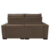Sofá Retrátil e Reclinável 2,00m Molas Ensacadas e Costura Tripla Cama inBox Nobre Suede Castor - 6