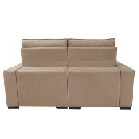 Sofá Retrátil e Reclinável 1,80m Molas Ensacadas e Costura Tripla Cama inBox Japão Velusoft Bege - 6