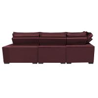 Sofá de Canto Retrátil e Reclinável Esquerdo 3,00x2,36m Molas Cama inBox Espanha Velusoft Vinho - 6