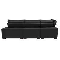 Sofá de Canto Retrátil e Reclinável Esquerdo 3,00x2,36m Molas Cama inBox Espanha Velusoft Preto - 6