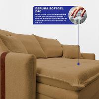 Sofá Baú Sem Caixa Retrátil 2,00m SoftGel Bonnie Boucle Caramelo Cama inBox - 2