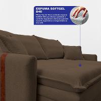 Sofá Baú Sem Caixa Retrátil 1,60m SoftGel Bonnie Boucle Marrom Cama inBox - 2
