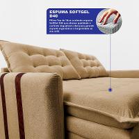 Sofá Baú Sem Caixa Retrátil 1,60m SoftGel Petit Boucle Caramelo Cama inBox - 2