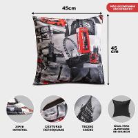 Kit 2 Capas de Almofadas Londres 45x45cm Cama inBox - 2