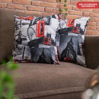 Kit 2 Capas de Almofadas Londres 45x45cm Cama inBox
