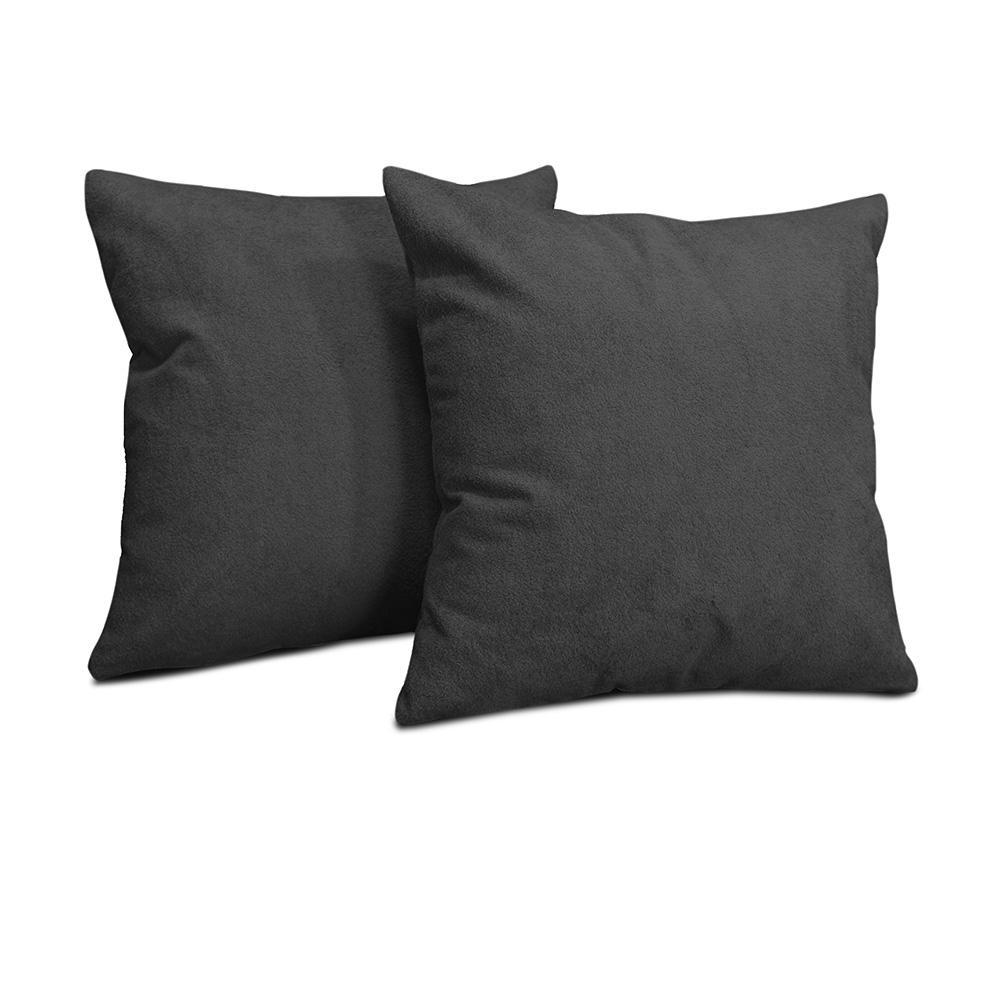 Kit 2 Capas de Almofadas Boucle Cinza Escuro 45x45cm Cama inBox - 5