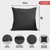 Kit 2 Capas de Almofadas Boucle Cinza Escuro 45x45cm Cama inBox - 2