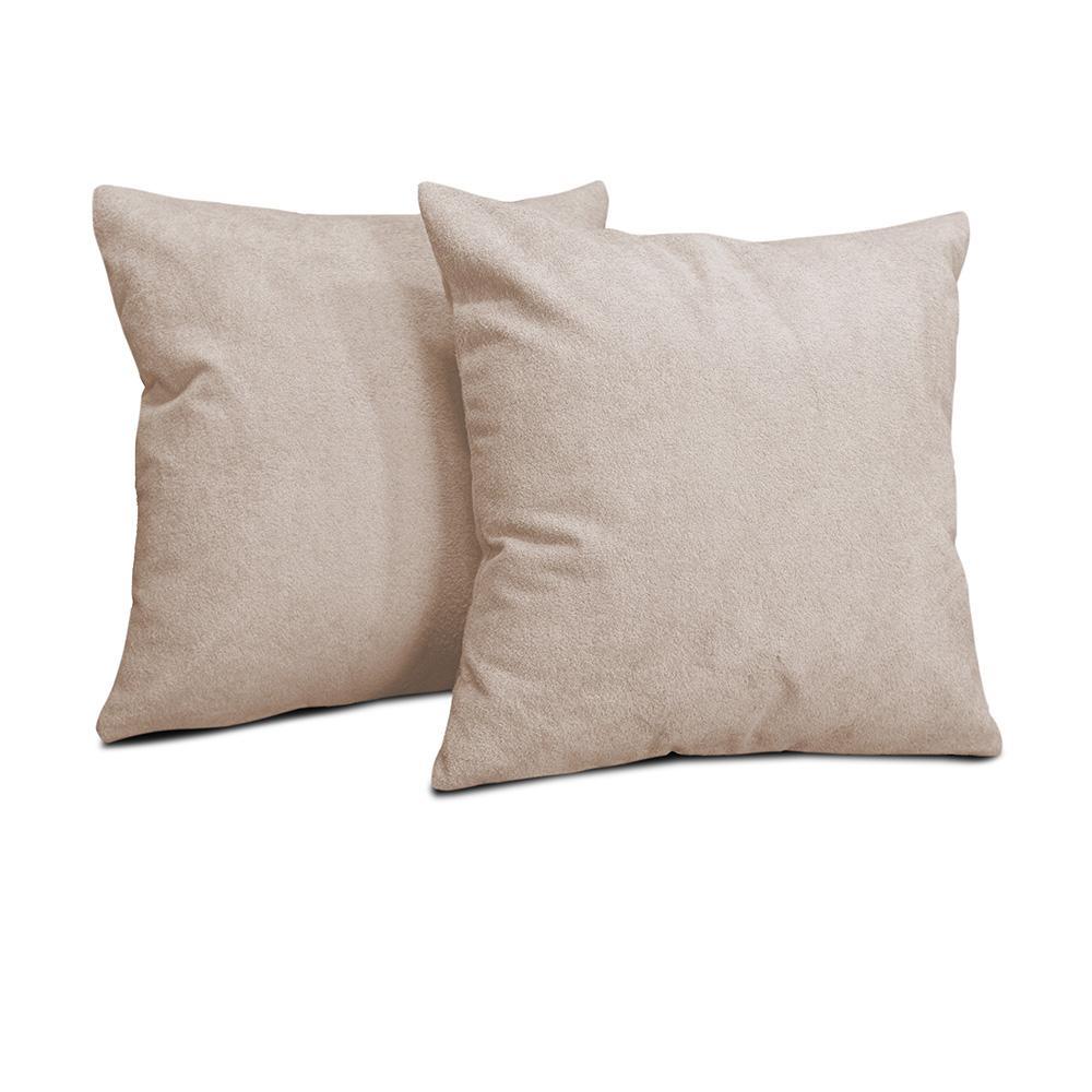 Kit 2 Capas de Almofadas Boucle Bege Claro 45x45cm Cama inBox - 5