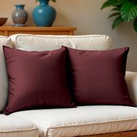 Kit 2 Capas de Almofadas Velusoft Vinho 45x45cm Cama inBox - 1