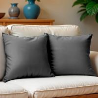 Kit 2 Capas de Almofadas Velusoft Cinza 45x45cm Cama inBox - 1