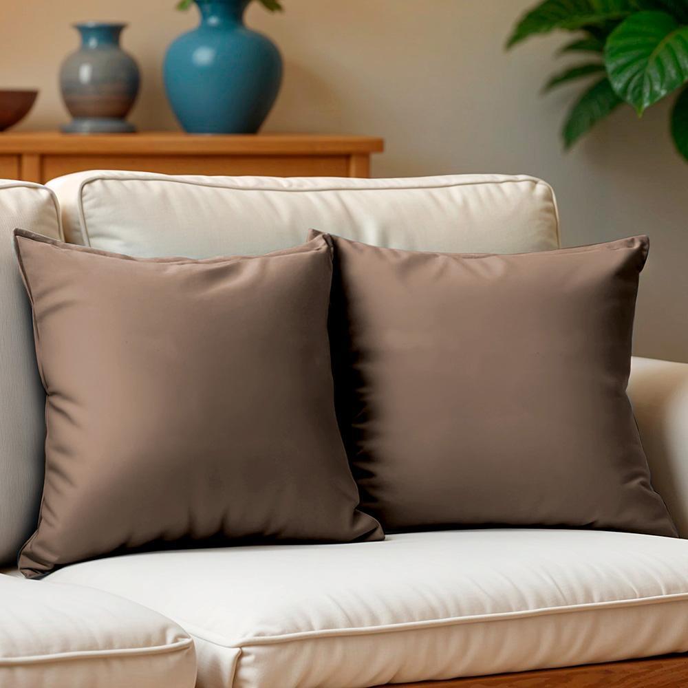 Kit 2 Capas de Almofadas Velusoft Castor 45x45cm Cama inBox - 1