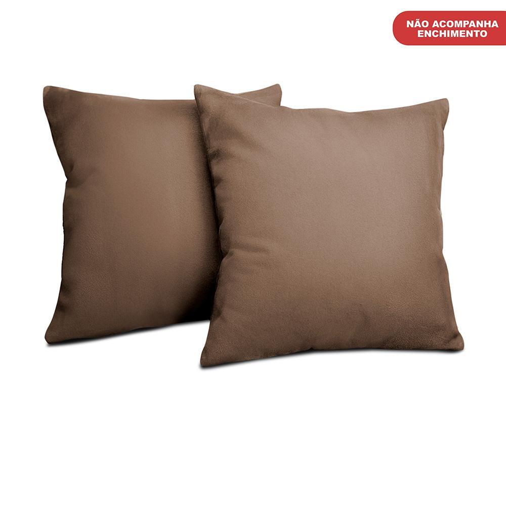 Kit 2 Capas de Almofadas Velusoft Castor 45x45cm Cama inBox - 5