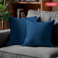 Kit 2 Capas de Almofadas Velusoft Azul 45x45cm Cama inBox