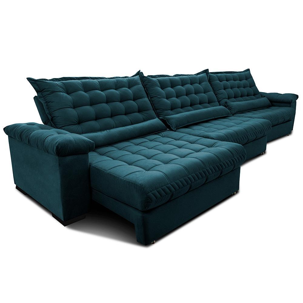 Sofá Retrátil Big Space 3,85m Cama inBox Petróleo - 7