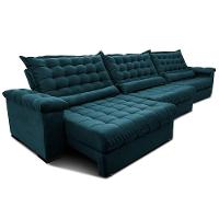 Sofá Retrátil Big Space 3,55m Cama inBox Petróleo - 7