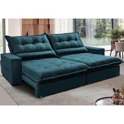 Sofa Retrátil Soft 3,12m Cama inBox Petróleo