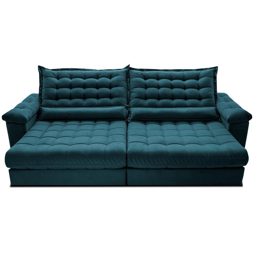 Sofá Retrátil Big Space 2,35m Cama inBox Petróleo - 5