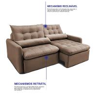 Sofá Sem Caixa Retrátil 2,00m SoftGel Celeste Velusoft Castor Cama inBox - 6