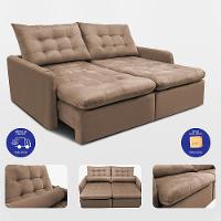 Sofá Sem Caixa Retrátil 1,60m SoftGel Celeste Velusoft Castor Cama inBox - 7