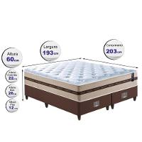 Conjunto Cama Box King (Colchão + Box) de Molas Cama inBox Smart Pró 193x203x60 Bege - 2