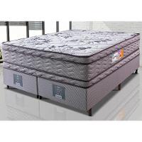 Cama Box King Colchão OrtoFirm + Box 193x203x71 Double Face Espuma D45 Cinza - 1