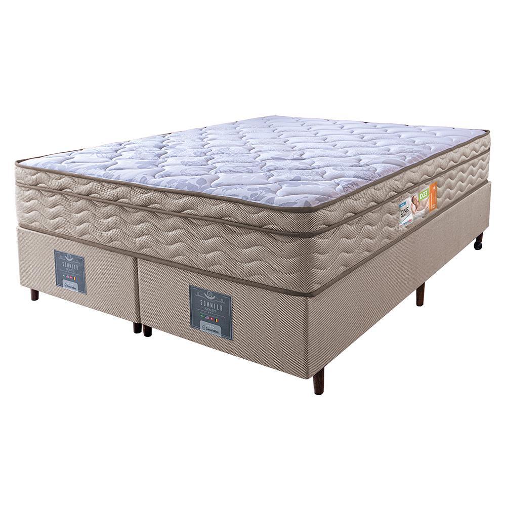 Cama Box Queen Colchão OrtoFirm + Box 158x198x67 One Face Espuma D33 Dourado - 5