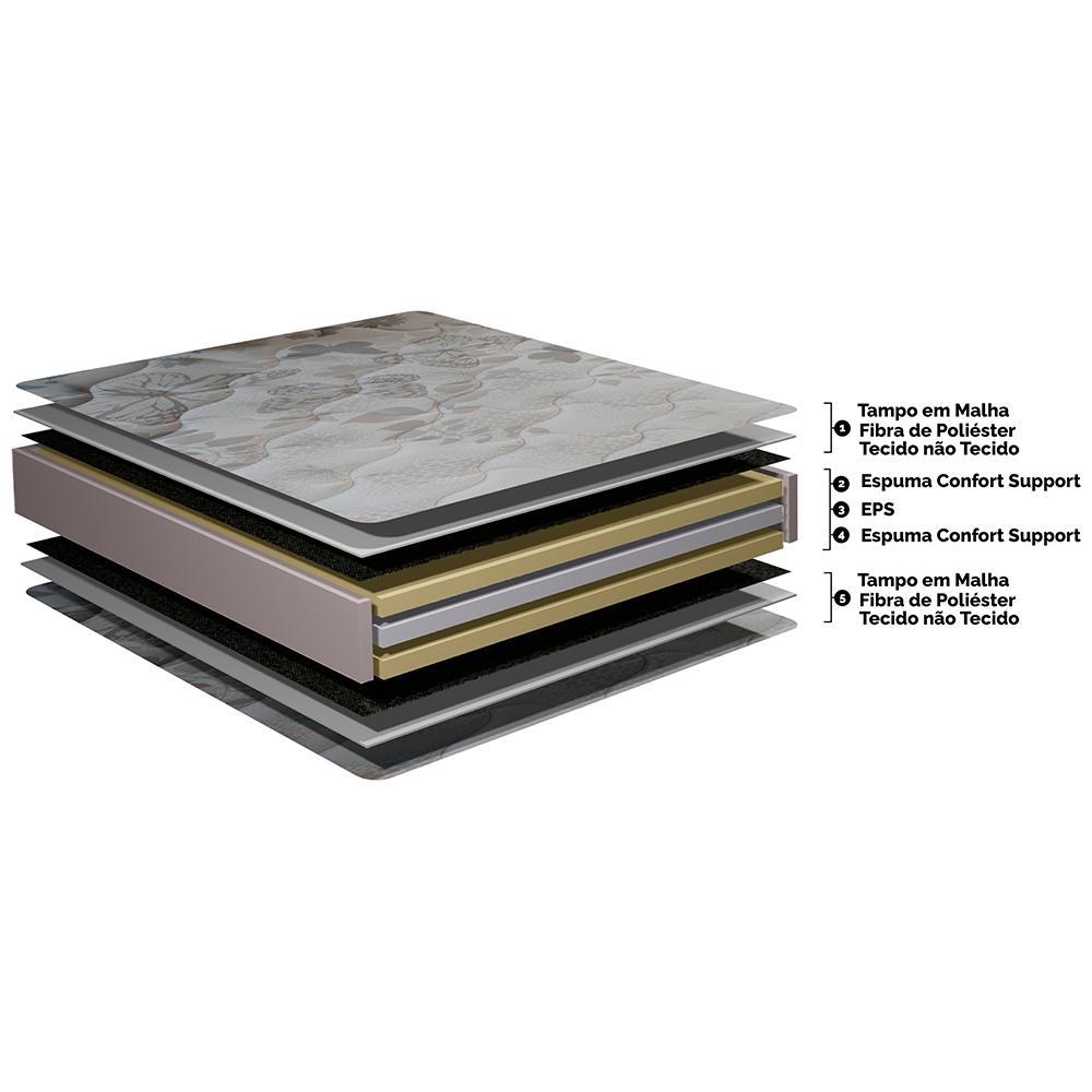 Cama Box King Colchão OrtoFirm + Box 193x203x71 Double Face Espuma D33 Dourado - 6