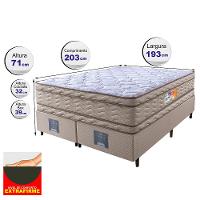 Cama Box King Colchão OrtoFirm + Box 193x203x71 Double Face Espuma D33 Dourado - 2