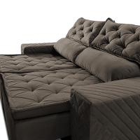 Sofá Retrátil e Reclinável 2,00m Essence Velusoft Café Cama inBox