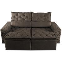 Sofá Retrátil e Reclinável 2,00m Essence Velusoft Café Cama inBox - 5