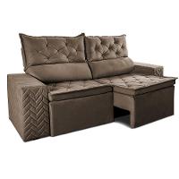 Sofá Retrátil e Reclinável 2,00m Essence Velusoft Castor Cama inBox - 7