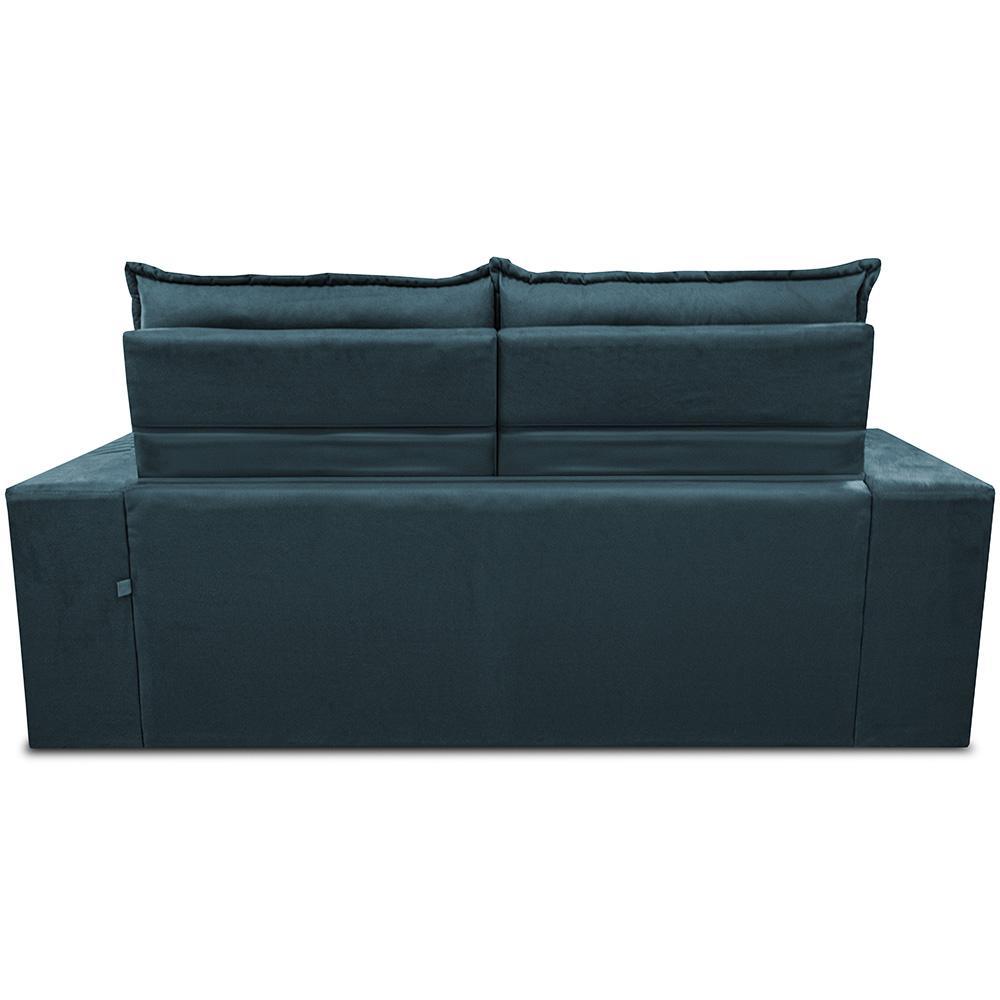 Sofá Retrátil e Reclinável 2,30m Essence Velusoft Petróleo Cama inBox - 6