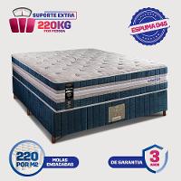 Cama Box Casal Colchão Robust 220 + Box 138x188x70 Molas Ensacadas e Espuma D45 Cama inBox - 3