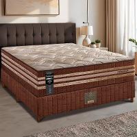 Cama Box Casal Colchão Robust Gel 220 + Box 138x188x76 Molas Ensacadas e Espuma D45 Cama inBox - 1