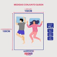 Cama Box Queen Colchão Robust 220 + Box 158x198x70 Molas Ensacadas e Espuma D45 Cama inBox - 2