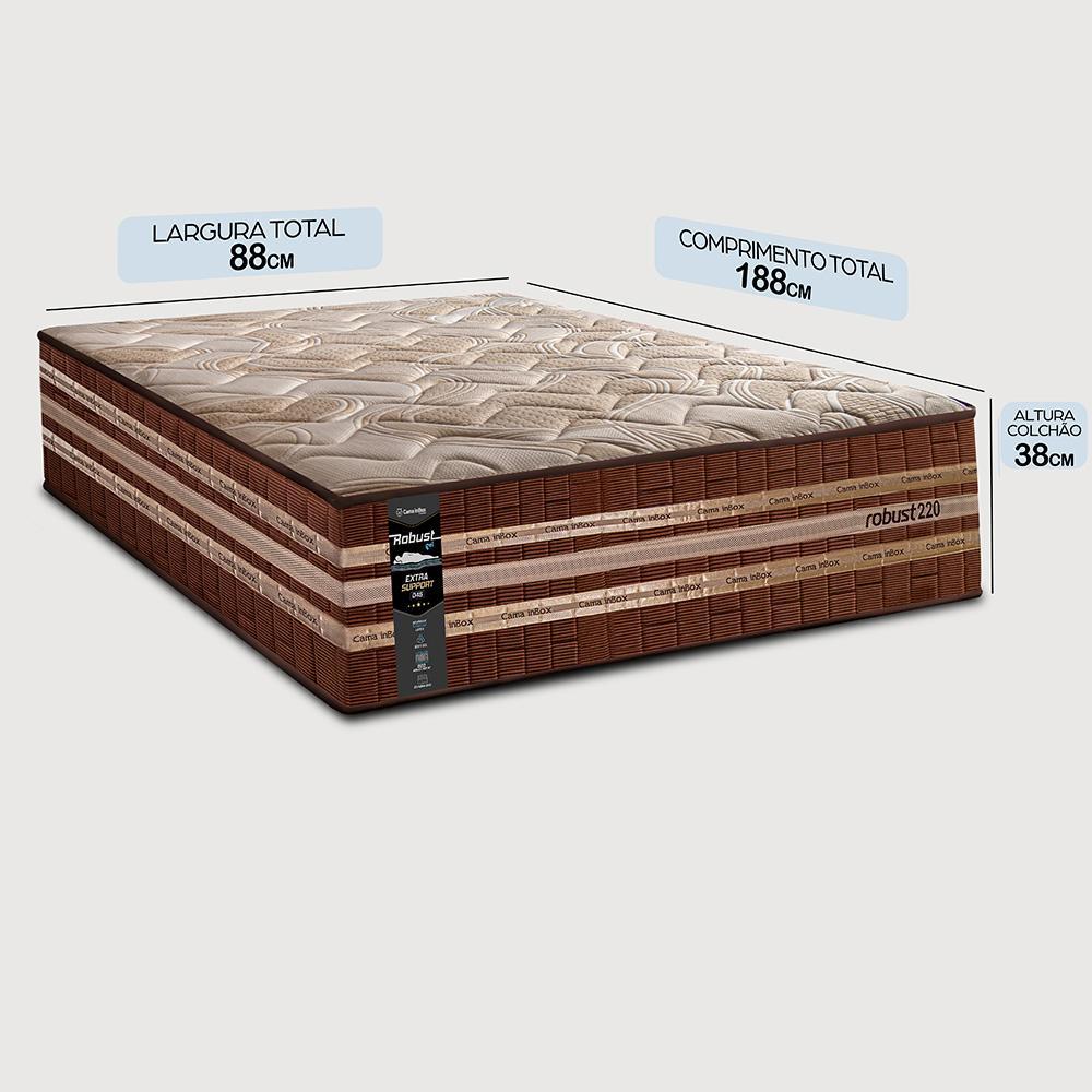 Colchão Solteiro Robust Gel 220 88x188x38 Molas Ensacadas e Espuma D45 Cama inBox - 2