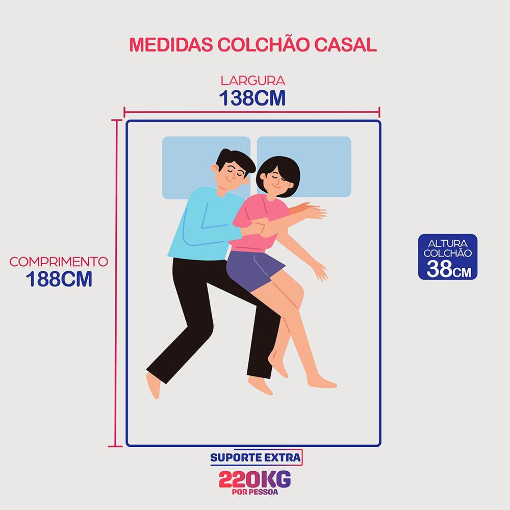 Colchão Casal Robust Gel 220 138x188x38 Molas Ensacadas e Espuma D45 Cama inBox - 3