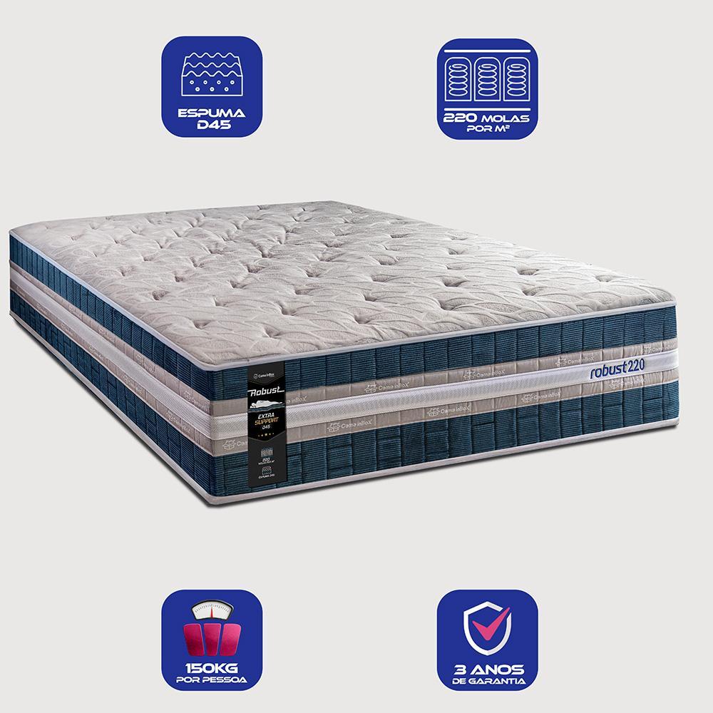 Colchão Solteiro Robust 220 88x188x32 Molas Ensacadas e Espuma D45 Cama inBox - 3