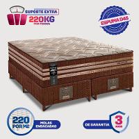 Cama Box Queen Colchão Robust Gel 220 + Box 158x198x76 Molas Ensacadas e Espuma D45 Cama inBox - 2