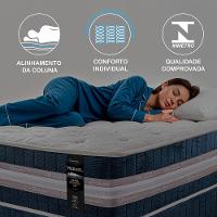 Cama Box Solteiro Colchão Robust 220 + Box 88x188x70 Molas Ensacadas e Espuma D45 Cama inBox - 6