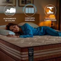 Cama Box Solteiro Colchão Robust Gel 220 + Box 88x188x76 Molas Ensacadas e Espuma D45 Cama inBox - 6