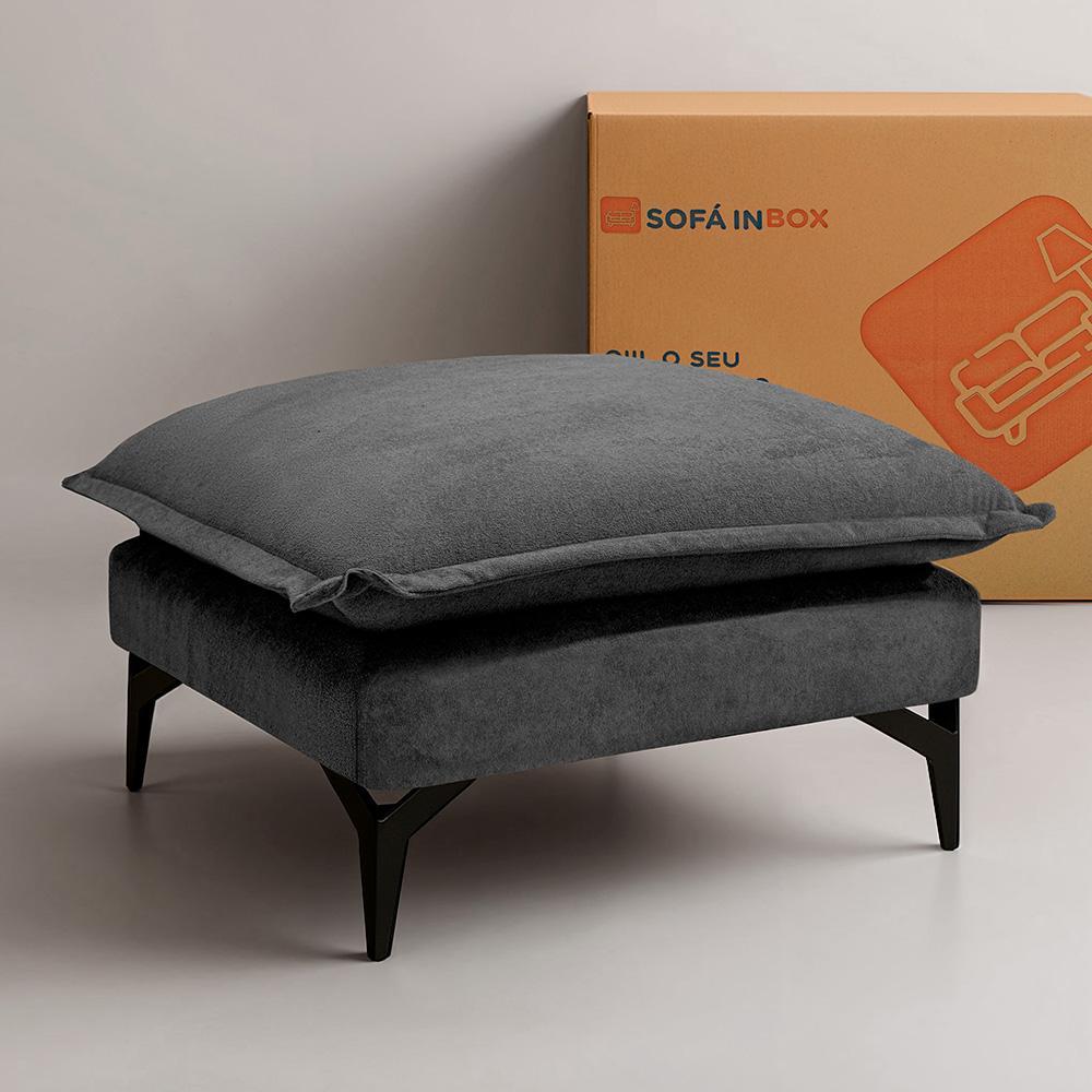 Chaise Modular Boma 60x70x40cm Boucle Cinza Escuro Sofá inBox - 1