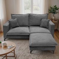 Chaise Modular Boma 60x70x40cm Boucle Cinza Escuro Sofá inBox - 7