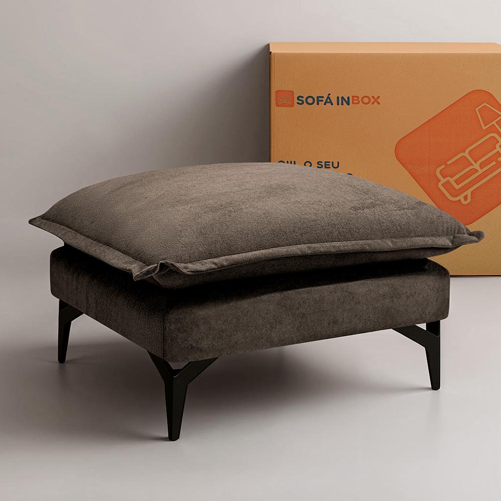 Chaise Modular Boma 60x70x40cm Boucle Marrom Sofá inBox - 1