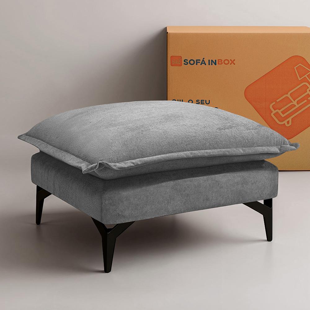 Chaise Modular Boma 60x70x40cm Boucle Cinza Claro Sofá inBox - 1