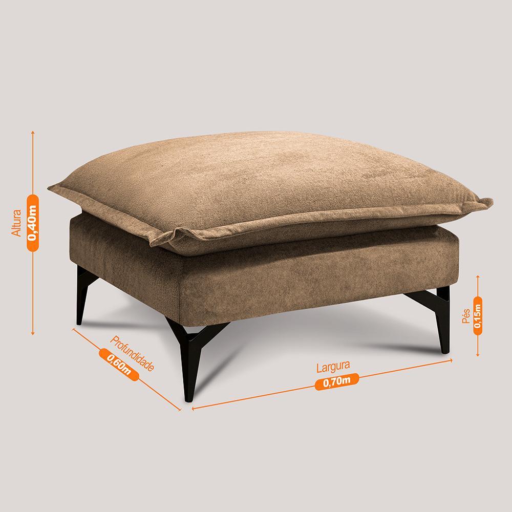 Chaise Modular Boma 60x70x40cm Boucle Caramelo Sofá inBox - 2