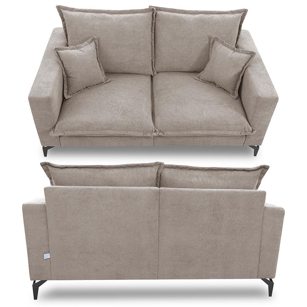 Sofá 2 Lugares Modular Boma 1,70m Boucle Bege Claro Sofá inBox - 8