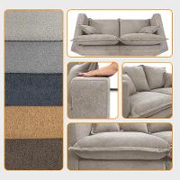 Sofá 2 Lugares Modular Boma 1,70m Boucle Bege Claro Sofá inBox - 6