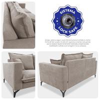 Sofá 2 Lugares Modular Boma 1,70m Boucle Bege Claro Sofá inBox - 10